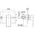 Смеситель для душа Cezares Livello LIVELLO-DIM-01, хром