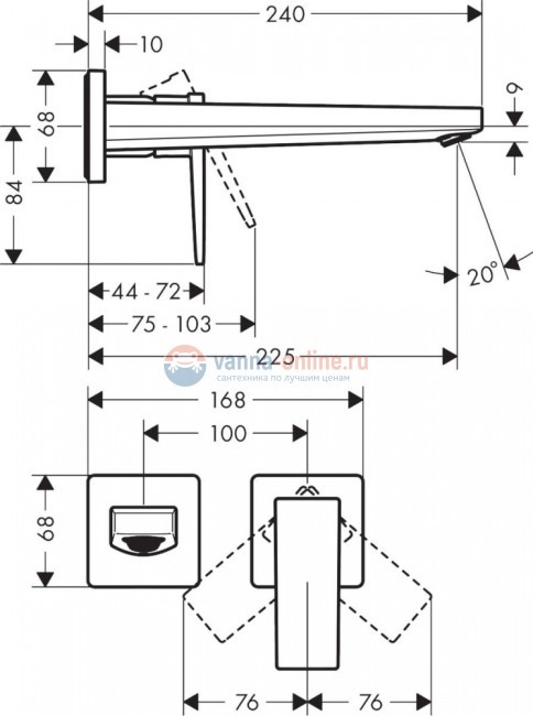 Смеситель Hansgrohe Metropol 32526140 для раковины, бронза матовый Смеситель Hansgrohe Metropol 32526140 для раковины, бронза матовый