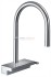 Кухонный смеситель Hansgrohe Aquno Select M81, 73831000, с вытяжным изливом, 3 режима струи, хром