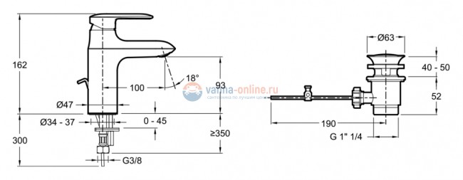 Комплект смесителей Jacob Delafon Kumin E98827-CP/E99460-CP/E99899RU-CP,