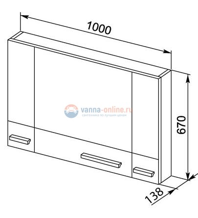 Зеркало-шкаф Aquanet Нота 100 (камерино) 00159111, цвет венге