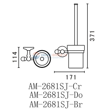 Ершик Art&Max Antic Crystal AM-2681SJ-Br, бронза