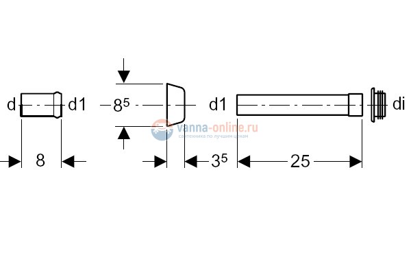 Переходник для колена смыва, хром глянцевый Geberit 118.026.21.1 Переходник для колена смыва, хром глянцевый Geberit 118.026.21.1