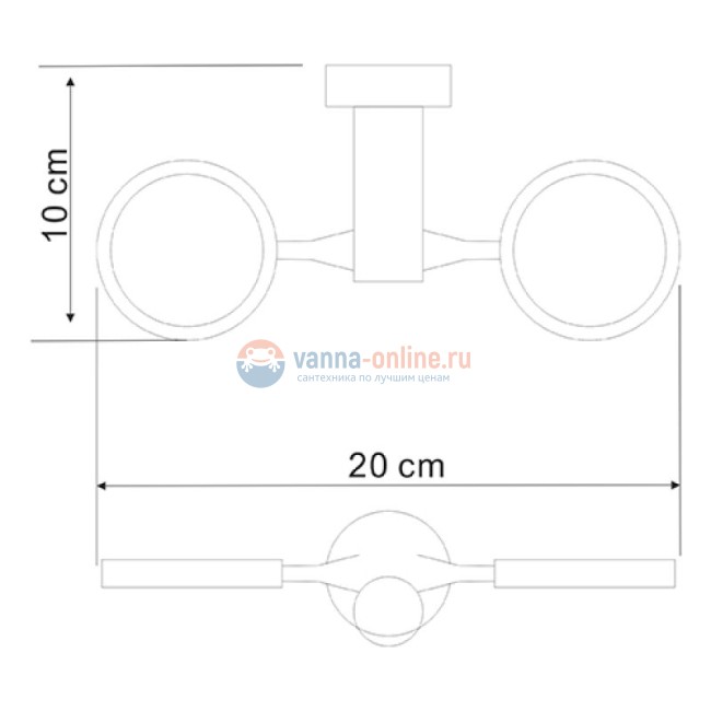 Запасной держатель (двойной) WasserKRAFT Donau C177 Запасной держатель (двойной) WasserKRAFT Donau C177