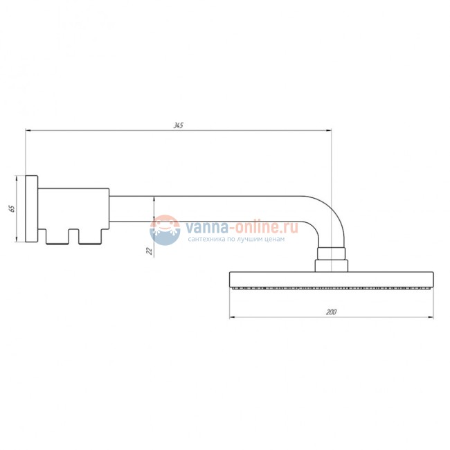 Верхний душ Paini Maggiore 200 мм, круглый