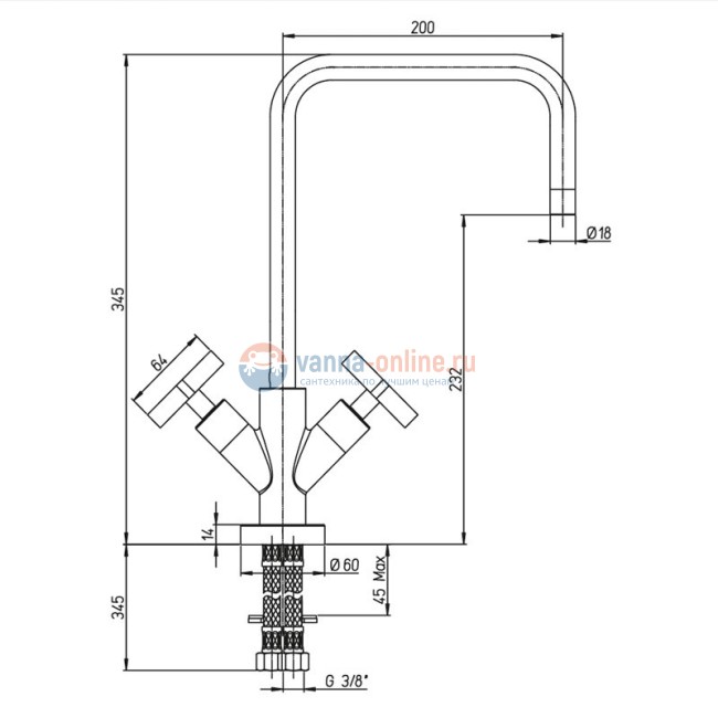 Смеситель для кухни Paini Lemon