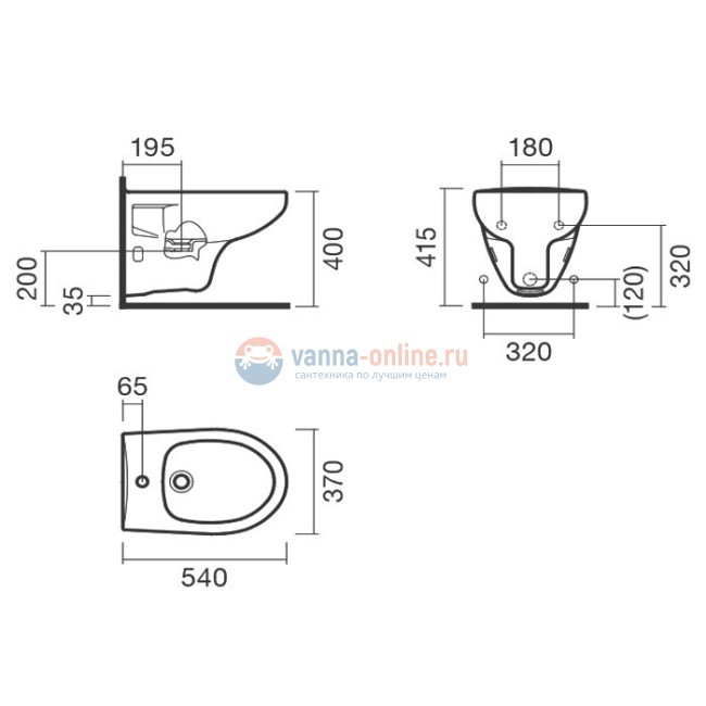 Биде подвесное Sanitana MUNIQUE