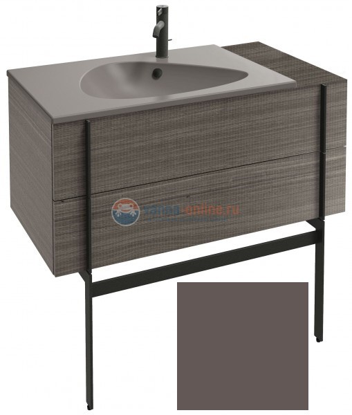 Тумба под раковину Jacob Delafon Nouvelle Vague 100 EB3031-M65, с выступом, цвет - светло-коричневый матовый