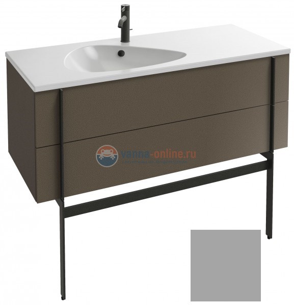 Тумба под раковину Jacob Delafon Nouvelle Vague 120 EB3035-G1G, 2 ящика, цвет - пепельный глянцевый