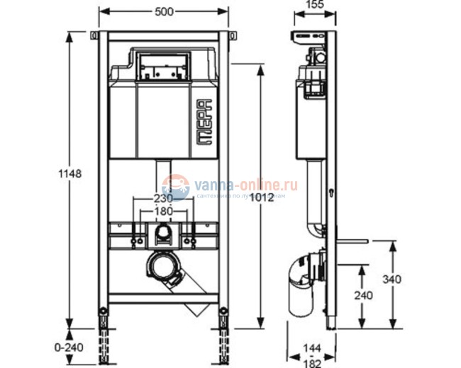 Инсталляция Mepa с унитазом Sanindusa Look 134032004, сиденье микролифт, комплект