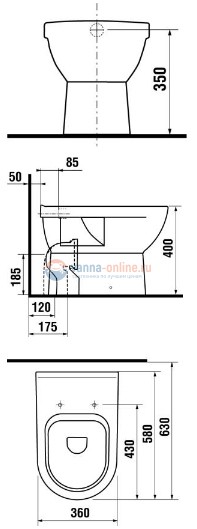 Приставной унитаз Jika Mio 2571.6.000.000.1 с cиденьем SoftClose