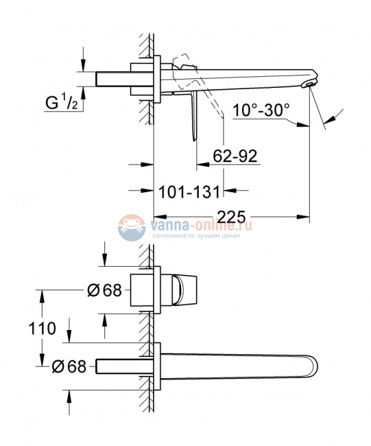 Смеситель для раковины Grohe Eurodisc Cosmopolitan 19974002, хром Смеситель для раковины Grohe Eurodisc Cosmopolitan 19974002, хром