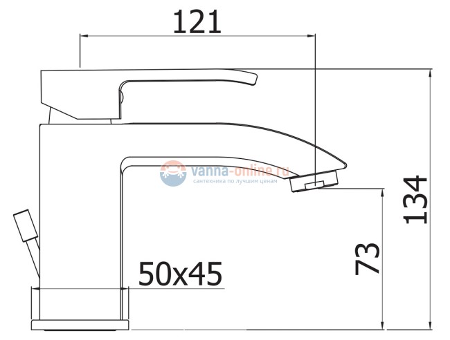 Смеситель для раковины Cezares Livello LIVELLO-LSM1-01-W0, хром