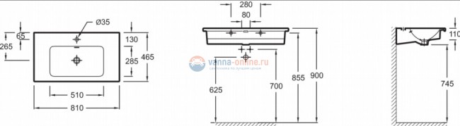 Раковина мебельная Jacob Delafon Vox EXAE112-Z-00, 80 х 46 см Раковина мебельная Jacob Delafon Vox EXAE112-Z-00, 80 х 46 см