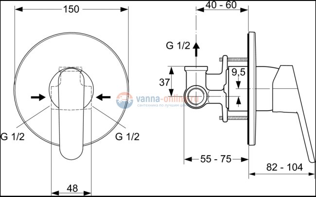 Гигиенический душ Ideal Standard B0040AA Set CERAPLAN 2