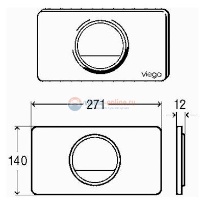 Кнопка смыва Viega Visign for Style 13 654498, белая