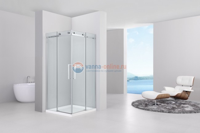 Душевой уголок Black&White Stellar Wind S202, 80 x 140 см