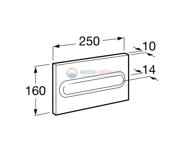 Кнопка смыва Roca PL1 890095100 одинарная, белая