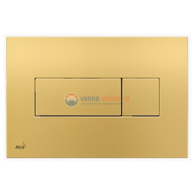 Клавиша смыва AlcaPlast M375 золотая
