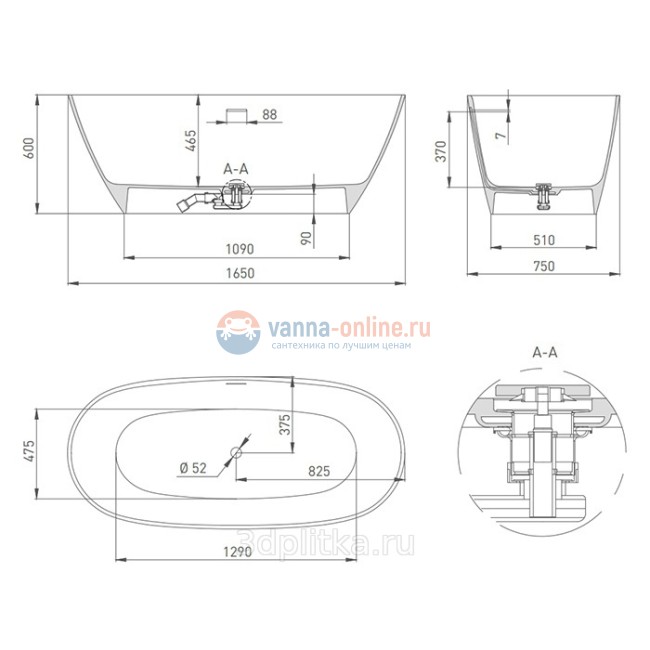 Ванна из искусственного камня Salini S-Sense Sofia Corner R 170х85x59 102514G, белая глянцевая Ванна из искусственного камня Salini S-Sense Sofia Corner R 170х85x59 102514G, белая глянцевая