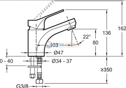 Смеситель Jacob Delafon Brive E75762-CP для раковины