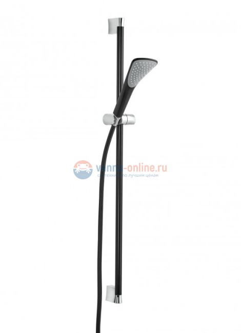 Душевой гарнитур 1S Kludi Fizz 6764087-00 штанга 90 см, черный матовый