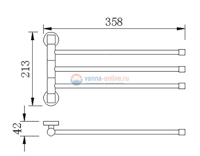 Полотенцедержатель Rush Bianki BI76523