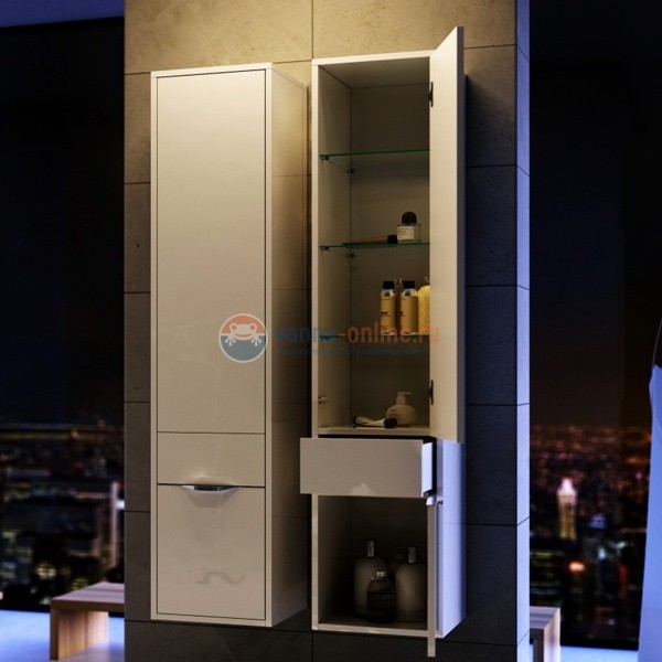 Пенал подвесной Aqwella Malaga Mal.05.03 L/R, цвет - белый