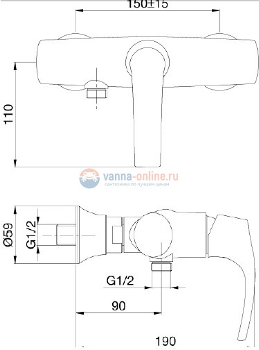 Смеситель Jacob Delafon Symbol E71682 для душа с эксцентриками Смеситель Jacob Delafon Symbol E71682 для душа с эксцентриками