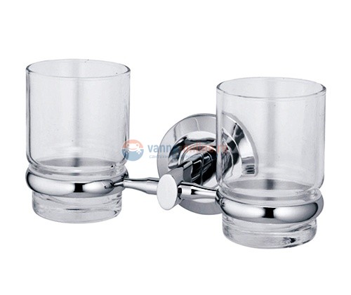 Стакан стеклянный с держателем WasserKRAFT Rhein 6228D, двойной Стакан стеклянный с держателем WasserKRAFT Rhein 6228D, двойной