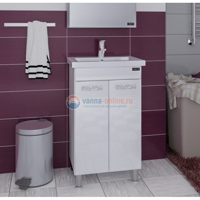 Тумба под раковину СаНта Ливерпуль 50 700107, напольная