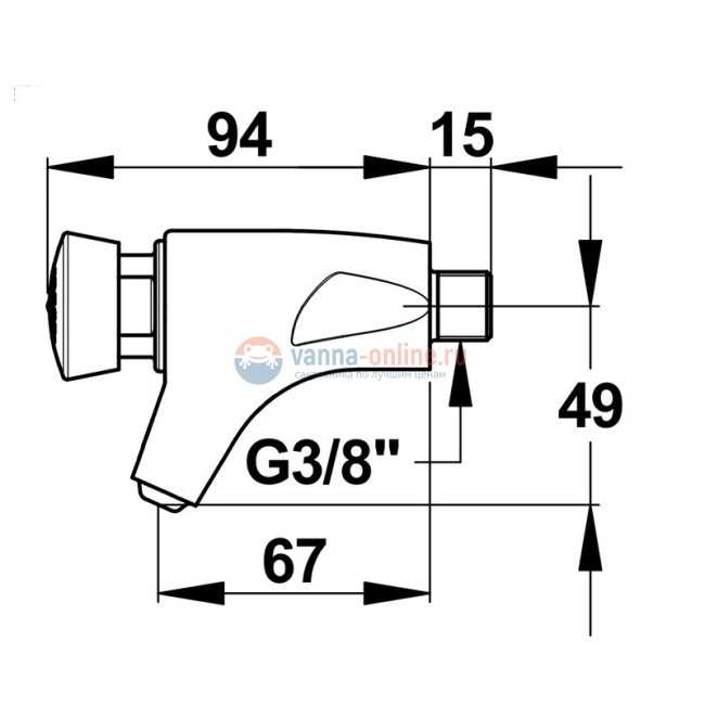 Кран дозатор порционный Presto 904 37100 для мыла настенный