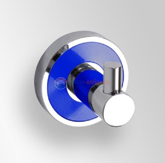 Крючок для одежды Bemeta Trend-i 104106028e 5.2 x 5 x 5.2 см, хром, синий Крючок для одежды Bemeta Trend-i 104106028e 5.2 x 5 x 5.2 см, хром, синий