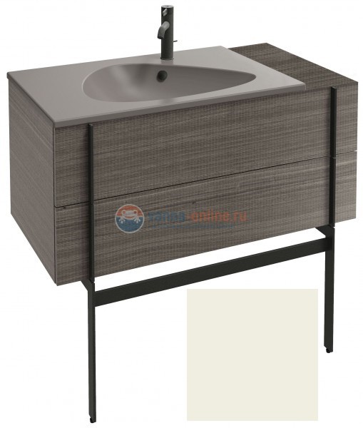 Тумба под раковину Jacob Delafon Nouvelle Vague 100 EB3031-G1D, с выступом, цвет - жасмин глянцевый