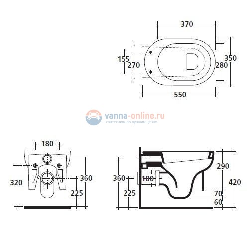 Комплект 6 в 1: 514306 M2: Инсталляция Mepa VariVIT A31 514306 + Унитаз подвесной Galassia M2 5245 35 x 55 см, сиденье SoftClose 5245 Комплект 6 в 1: 514306 M2: Инсталляция Mepa VariVIT A31 514306 + Унитаз подвесной Galassia M2 5245 35 x 55 см, сиденье SoftClose 5245