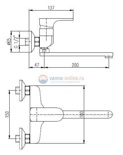 Смеситель для раковины Rav-Slezak Yukon YU101.5/23CB, хром/белый