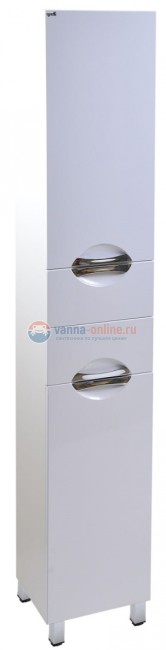 Пенал Emmy Милли 35 см, mel35penBdsp, напольный, 2 ящика, корзина, белый, левый/правый