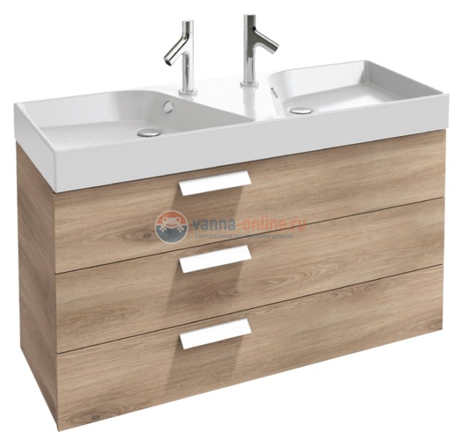 Двойная подвесная раковина-столешница Jacob Delafon Rythmik EXM112-Z-00