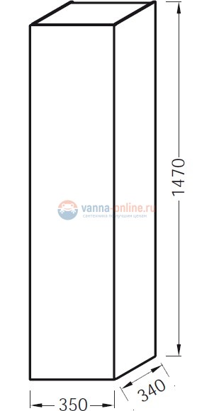 Пенал Jacob Delafon Odeon Up, 35 см, EB873-N14, антрацит Пенал Jacob Delafon Odeon Up, 35 см, EB873-N14, антрацит
