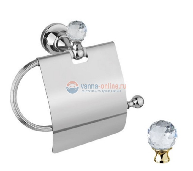 Бумагодержатель  Cezares Olimp TRH-03/24-M цвет золото, ручки металл