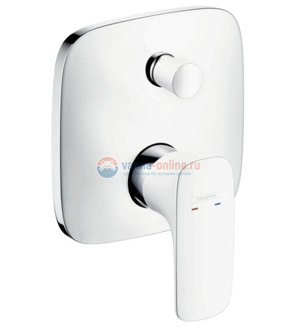 Смеситель Hansgrohe PuraVida 15445400 для ванны и душа внешняя часть, белый/хром Смеситель Hansgrohe PuraVida 15445400 для ванны и душа внешняя часть, белый/хром