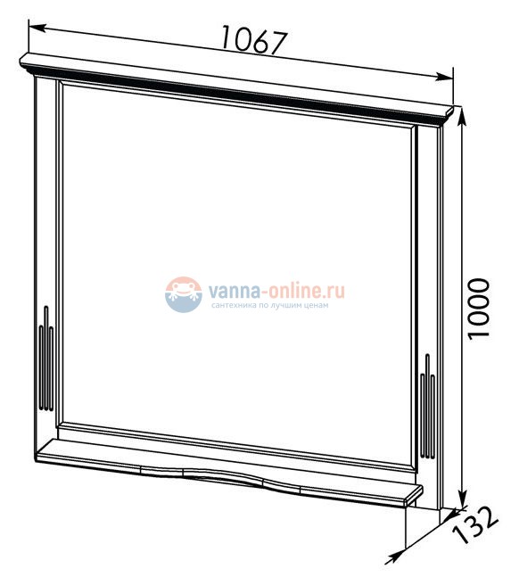 Зеркало Aquanet Лагуна 105 00175304