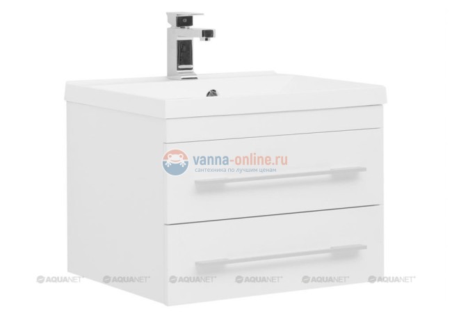 Тумба с раковиной Aquanet Нота 58 (005) 00171483, цвет белый