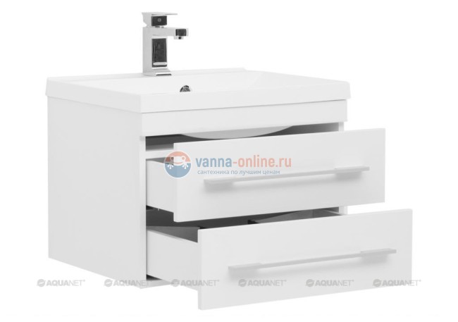 Тумба с раковиной Aquanet Нота 58 (005) 00171483, цвет белый