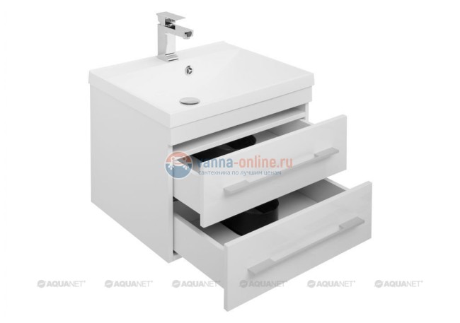 Тумба с раковиной Aquanet Нота 58 (005) 00171483, цвет белый