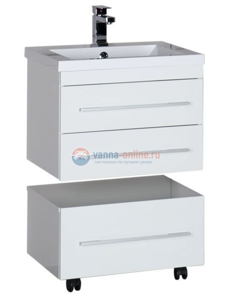 Тумба с раковиной Aquanet Нота 58 (005) 00171483, цвет белый