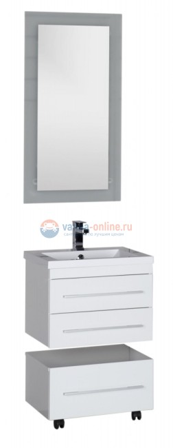Тумба с раковиной Aquanet Нота 58 (005) 00171483, цвет белый