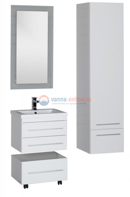 Тумба с раковиной Aquanet Нота 58 (005) 00171483, цвет белый