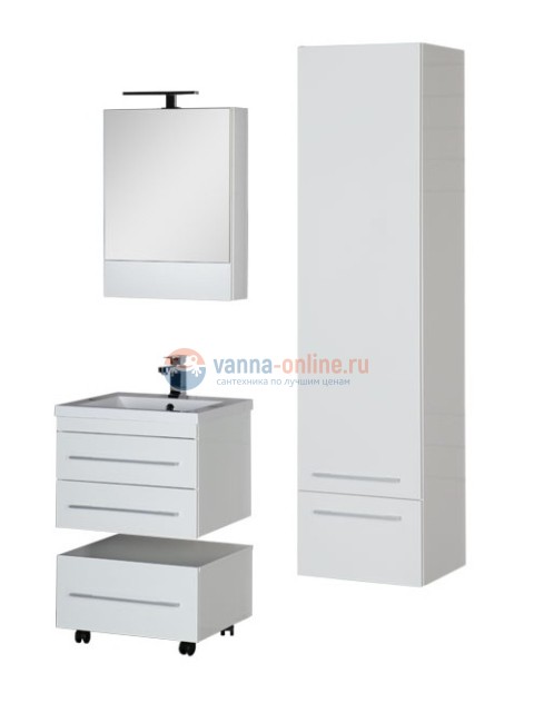 Тумба с раковиной Aquanet Нота 58 (005) 00171483, цвет белый