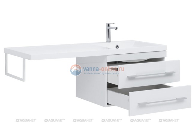 Тумба с раковиной Aquanet Нота 58 (005) 00171483, цвет белый